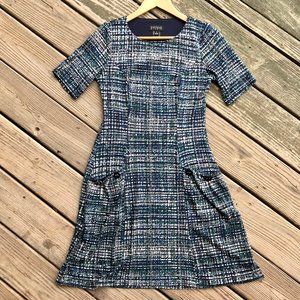 Size 4 Plaid Midi Dress with Pockets